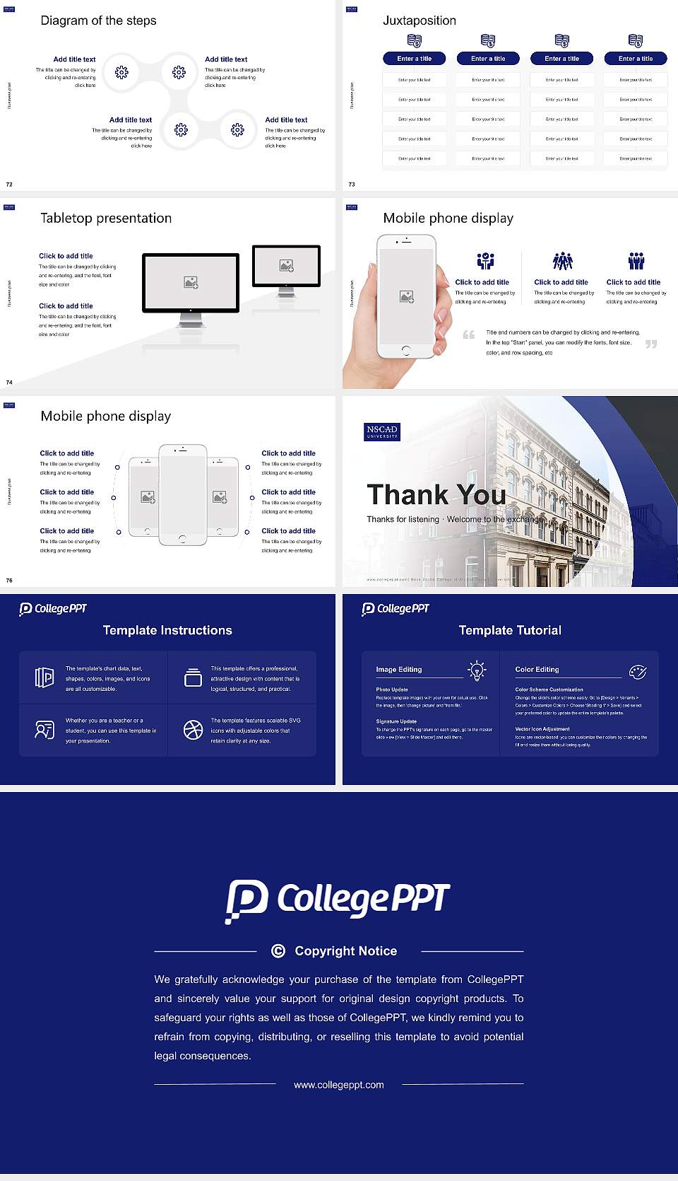 Nova Scotia College of Art and Design University Competition/Entrepreneurship Contest PPT Template16:9 ratio PPT effect preview image9