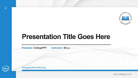 Dongyang Mirae University Thesis Proposal/Graduation Defense PPT Template