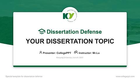 Konyang University Graduation Thesis Defense PPT Template