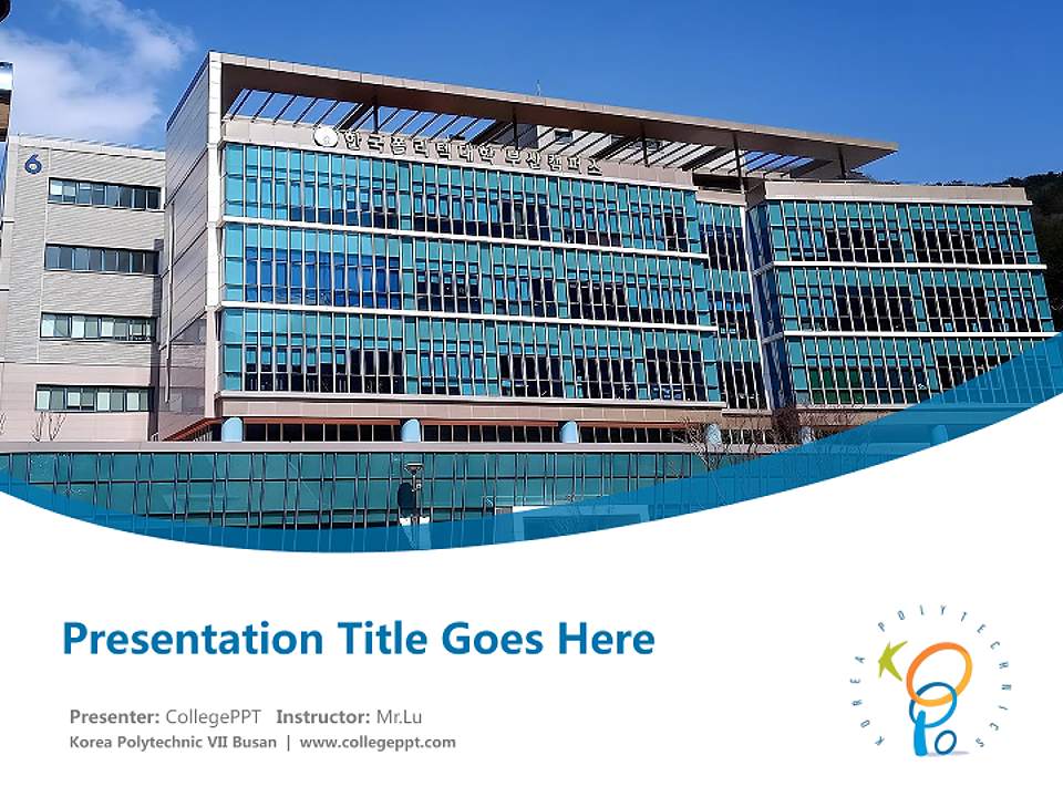 Korea Polytechnic VII Busan Course/Courseware Creation PPT Template4:3 ratio PPT effect preview image5