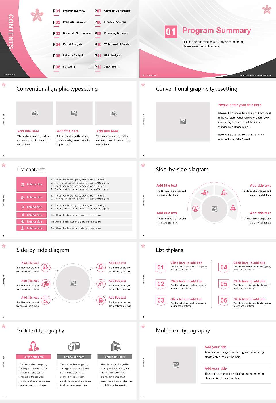 Gakushuin Women’s College Competition/Entrepreneurship Contest PPT Template16:9 ratio PPT effect preview image2