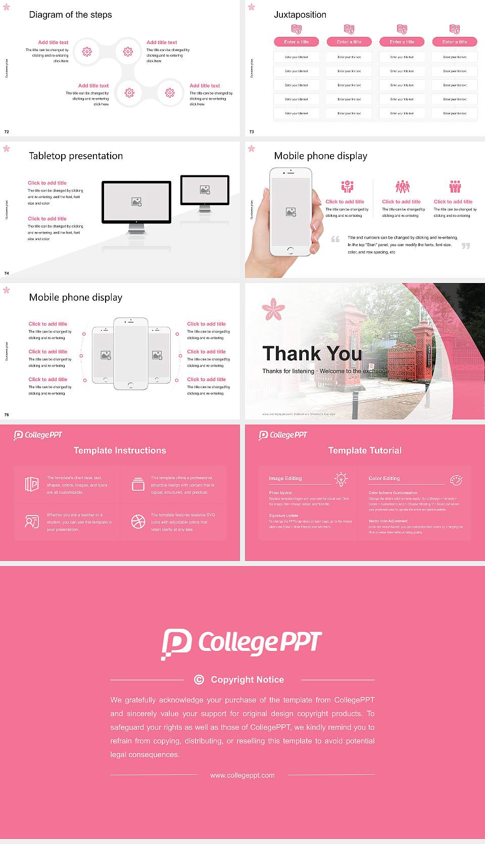 Gakushuin Women’s College Competition/Entrepreneurship Contest PPT Template16:9 ratio PPT effect preview image9