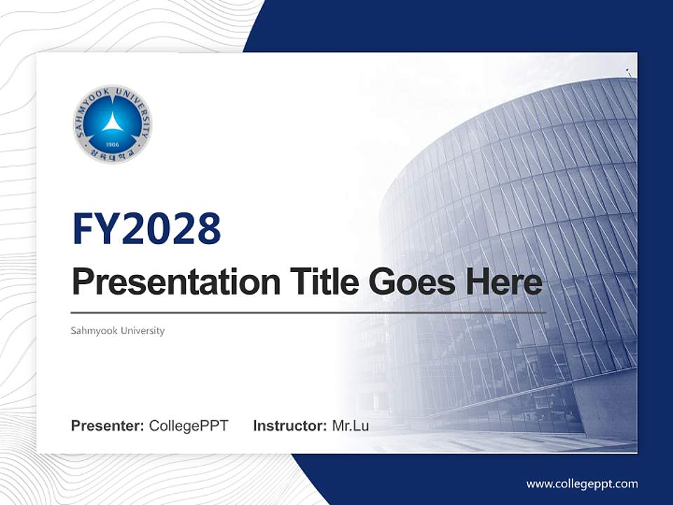Sahmyook University Academic Presentation/Research Findings Report PPT Template4:3 ratio PPT effect preview image5
