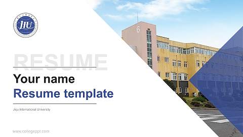 Jeju International University Resume PPT Template