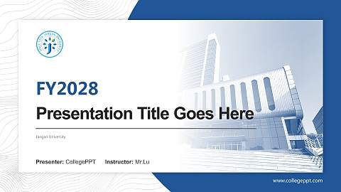 Jangan University Academic Presentation/Research Findings Report PPT Template