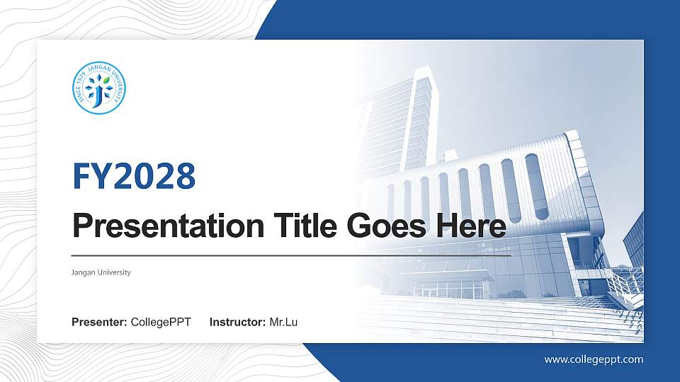 Jangan University Academic Presentation/Research Findings Report PPT Template16:9 ratio PPT effect preview image