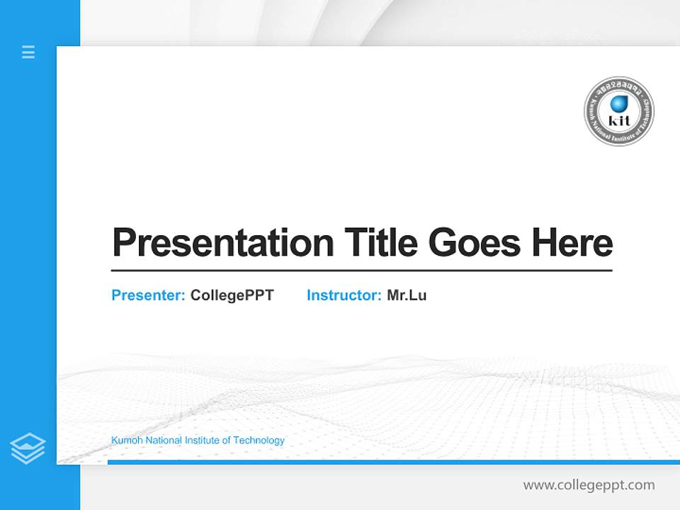 Kumoh National Institute of Technology Thesis Proposal/Graduation Defense PPT Template4:3 ratio PPT effect preview image5