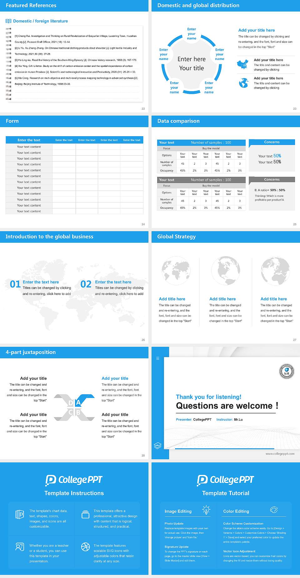 Kumoh National Institute of Technology Thesis Proposal/Graduation Defense PPT Template4:3 ratio PPT effect preview image4