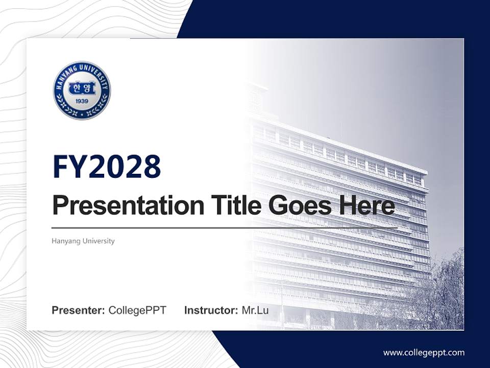 Hanyang University Academic Presentation/Research Findings Report PPT Template4:3 ratio PPT effect preview image5