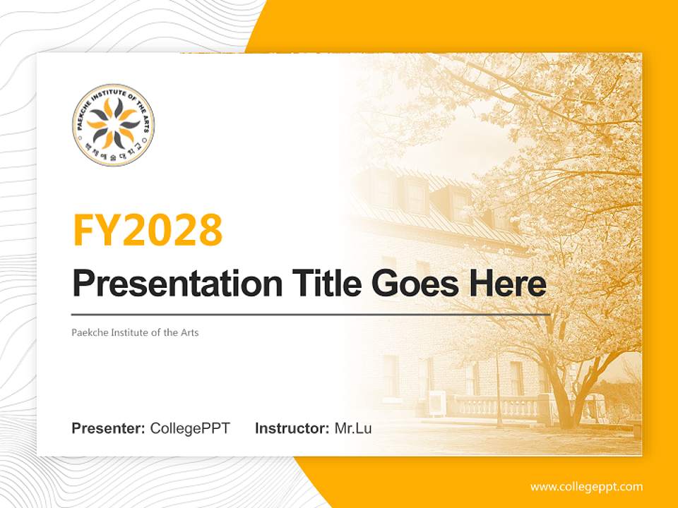 Paekche Institute of the Arts Academic Presentation/Research Findings Report PPT Template4:3 ratio PPT effect preview image5