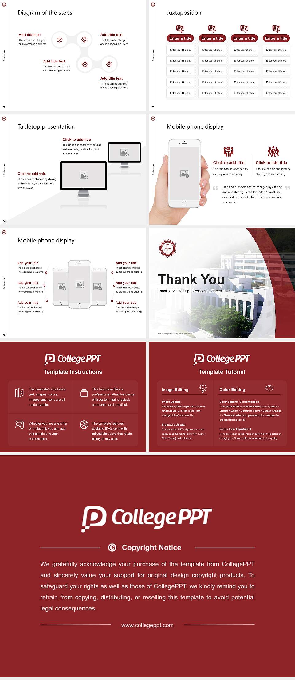 Uiduk University Competition/Entrepreneurship Contest PPT Template4:3 ratio PPT effect preview image9