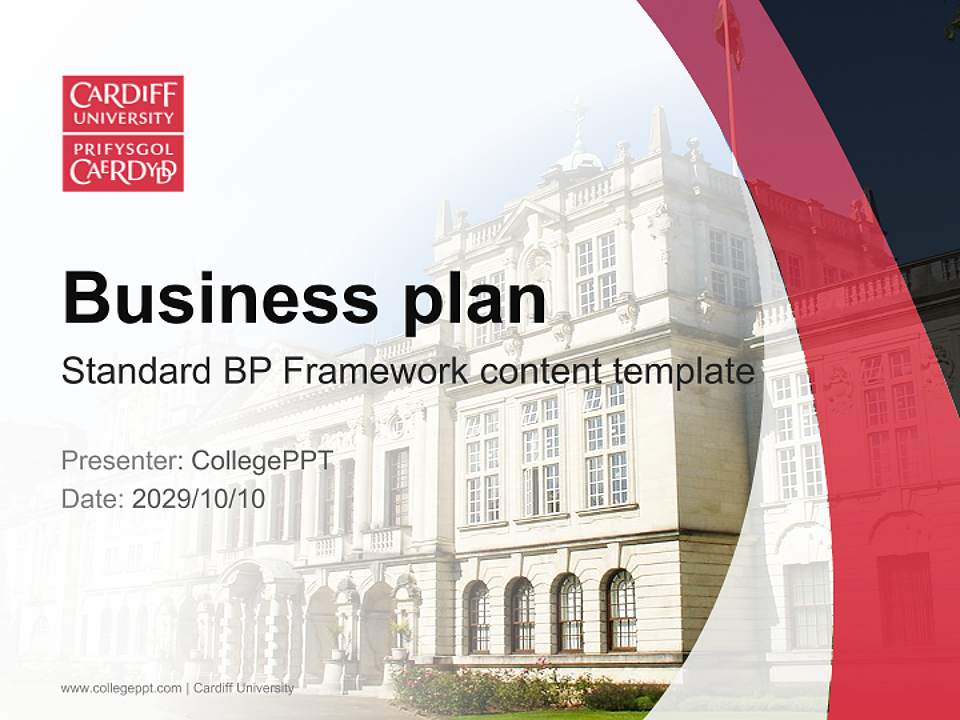 Cardiff University Competition/Entrepreneurship Contest PPT Template4:3 ratio PPT effect preview image9
