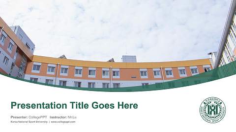 Korea National Sport University Course/Courseware Creation PPT Template