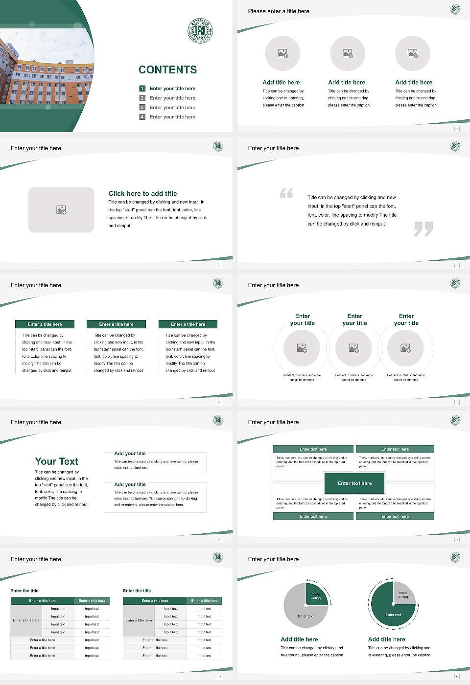 Korea National Sport University Course/Courseware Creation PPT Template16:9 ratio PPT effect preview image2