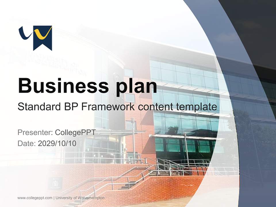 University of Wolverhampton Competition/Entrepreneurship Contest PPT Template4:3 ratio PPT effect preview image9