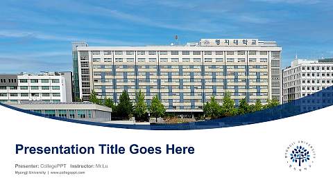 Myongji University Course/Courseware Creation PPT Template