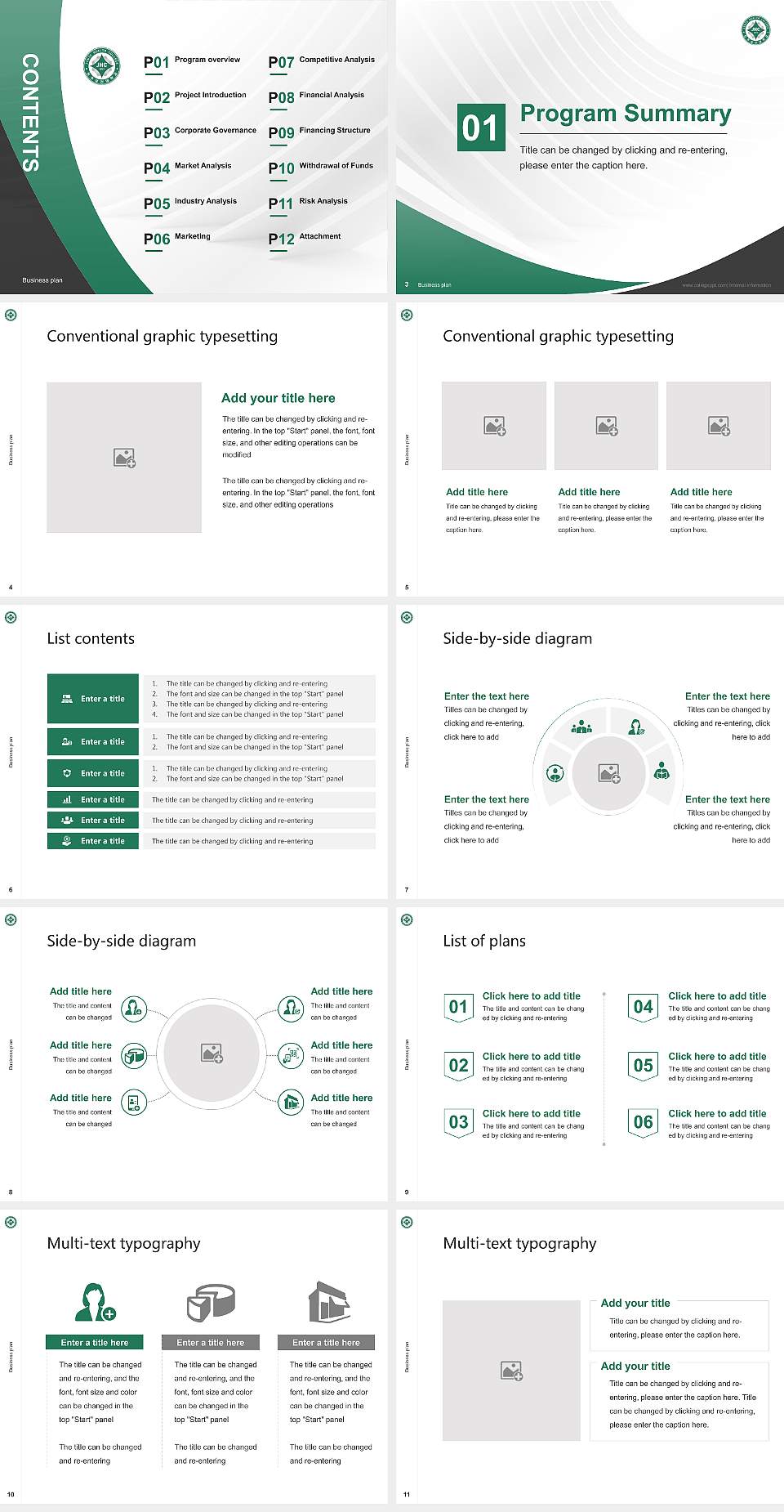 Jinju Health College Competition/Entrepreneurship Contest PPT Template4:3 ratio PPT effect preview image2