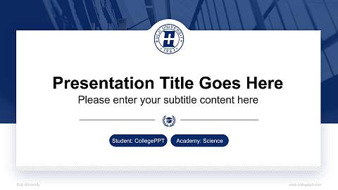 Eulji University National Scholarship Defense PPT Template