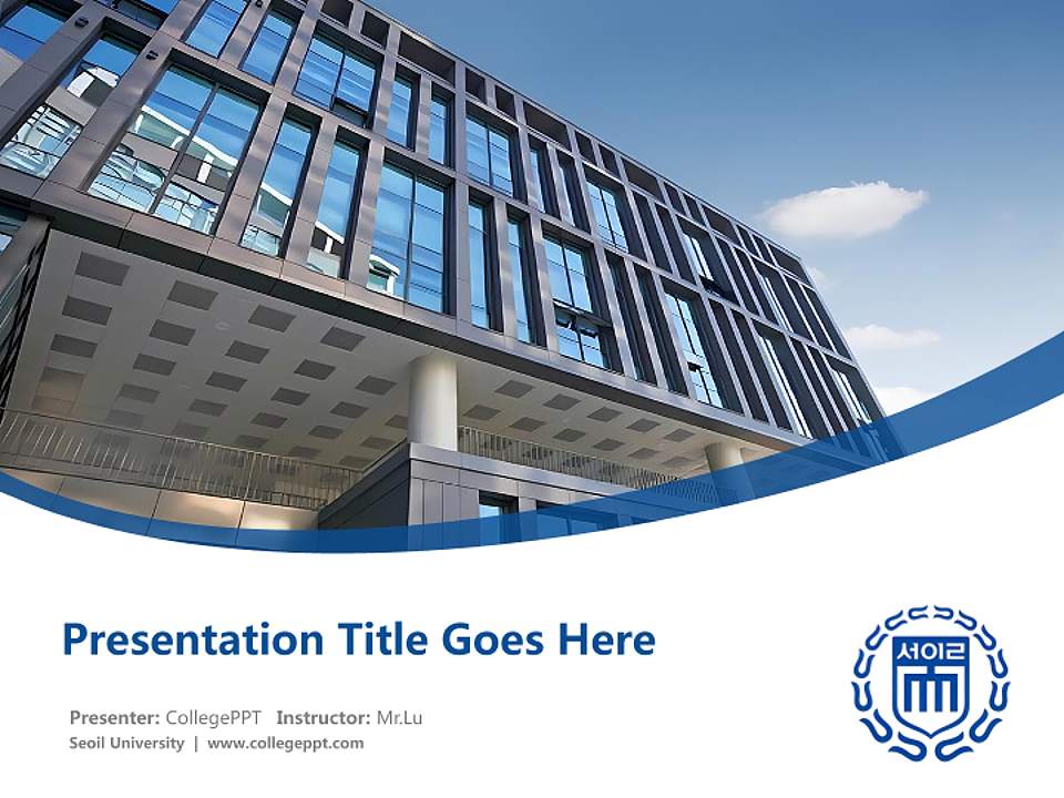 Seoil University Course/Courseware Creation PPT Template4:3 ratio PPT effect preview image5