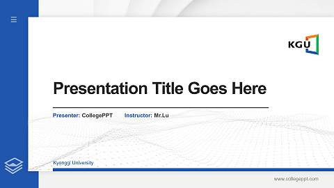 Kyonggi University Thesis Proposal/Graduation Defense PPT Template