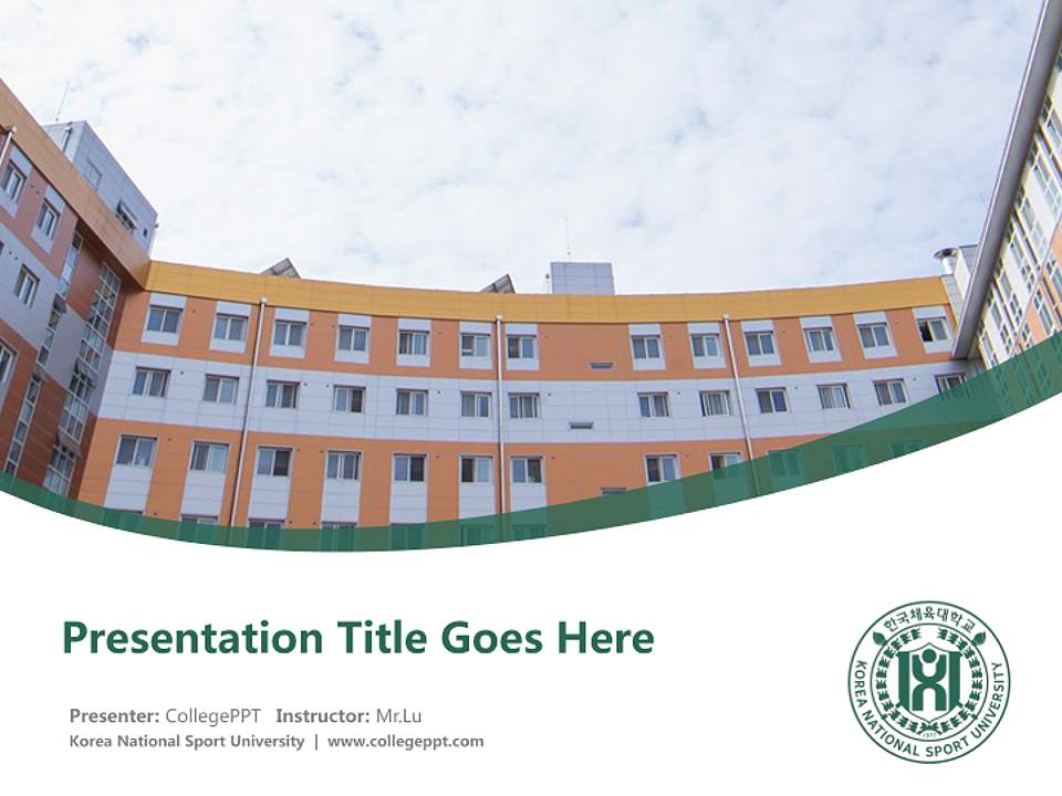 Korea National Sport University Course/Courseware Creation PPT Template4:3 ratio PPT effect preview image5