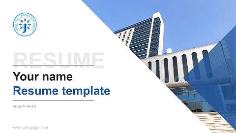 Jangan University Resume PPT Template