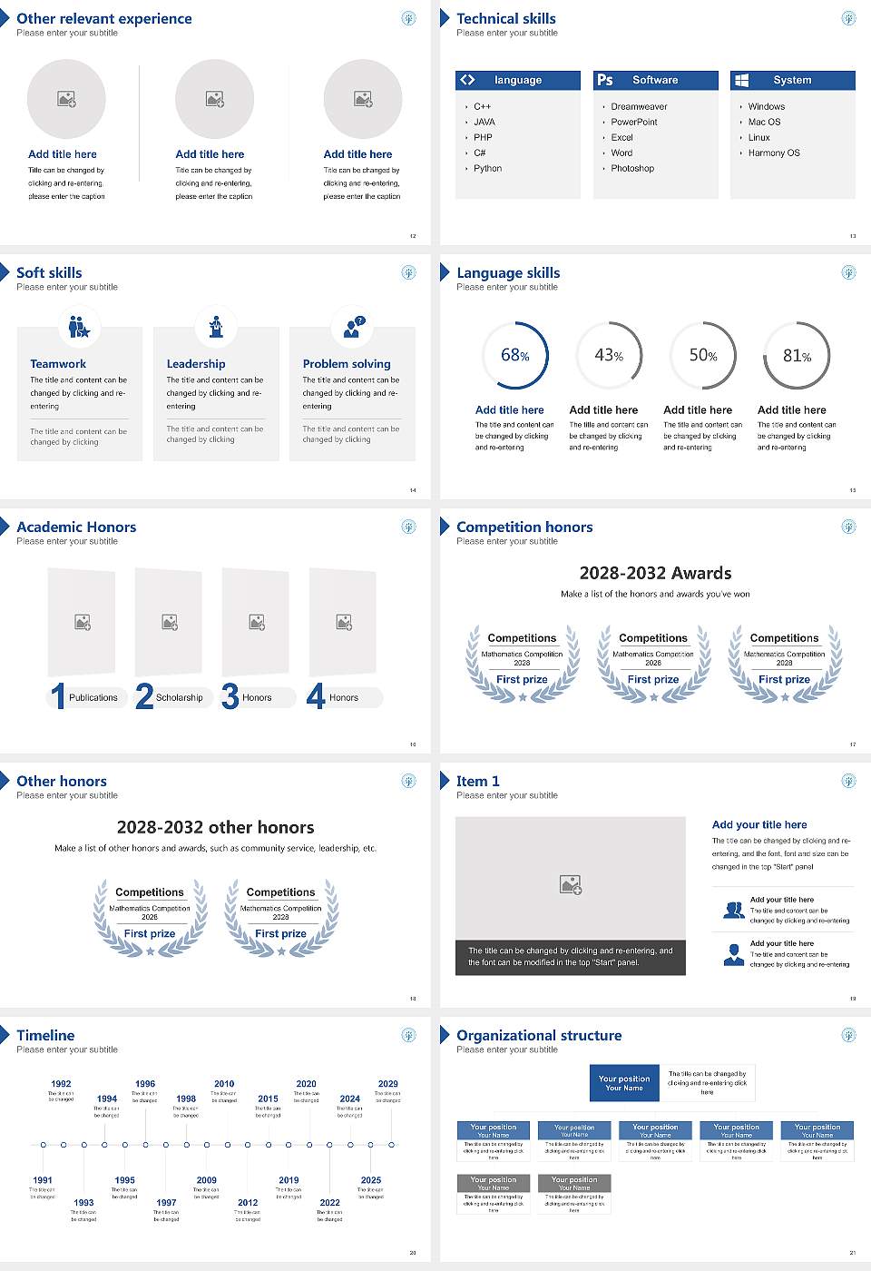 Jangan University Resume PPT Template16:9 ratio PPT effect preview image3