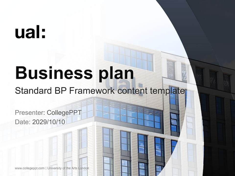 University of the Arts London Competition/Entrepreneurship Contest PPT Template4:3 ratio PPT effect preview image9