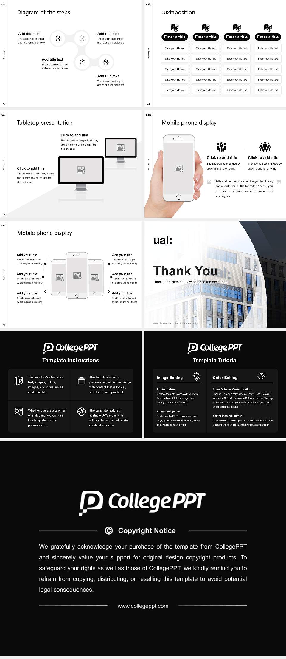 University of the Arts London Competition/Entrepreneurship Contest PPT Template4:3 ratio PPT effect preview image9