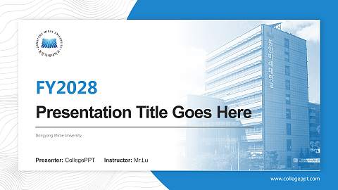 Dongyang Mirae University Academic Presentation/Research Findings Report PPT Template