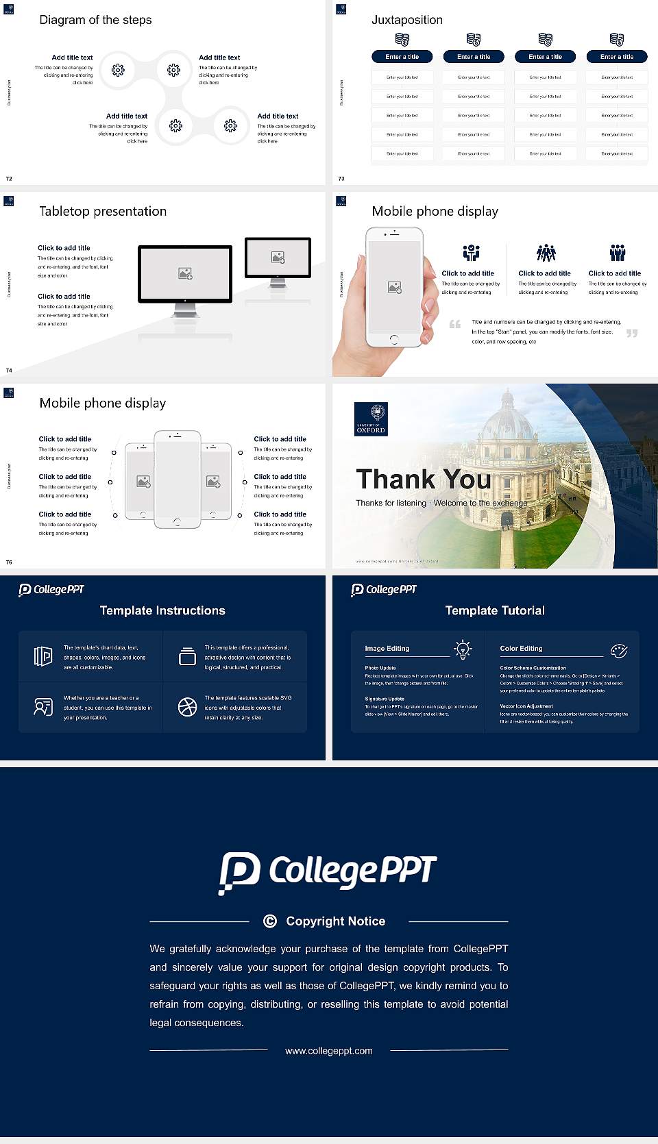 University of Oxford Competition/Entrepreneurship Contest PPT Template16:9 ratio PPT effect preview image9