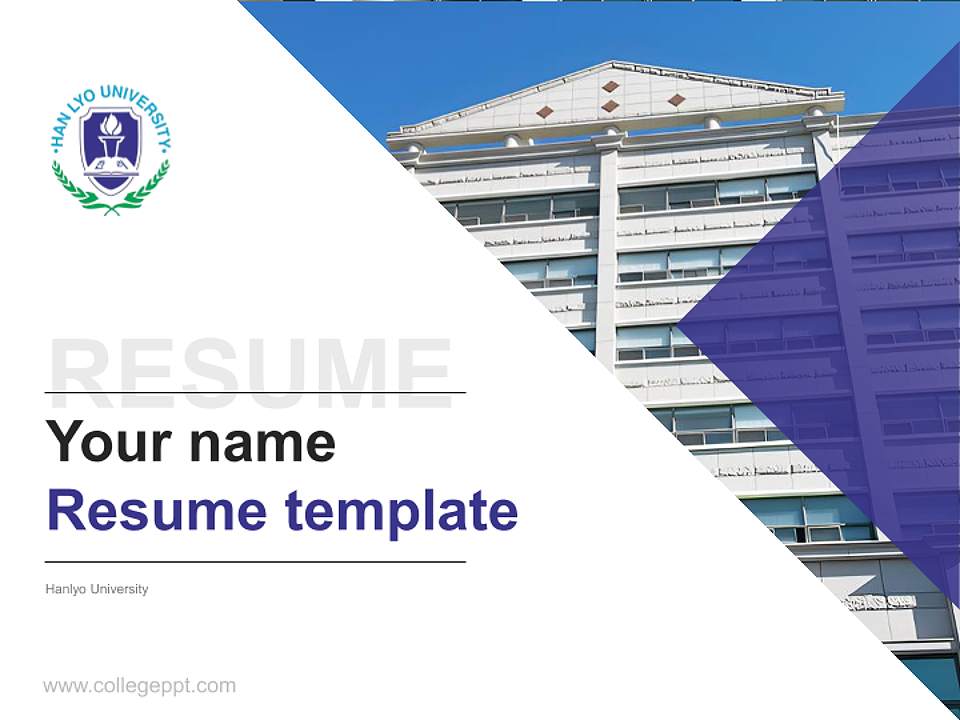 Hanlyo University Resume PPT Template4:3 ratio PPT effect preview image5