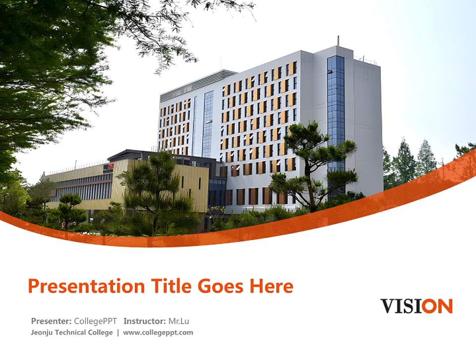 Jeonju Technical College Course/Courseware Creation PPT Template4:3 ratio PPT effect preview image5