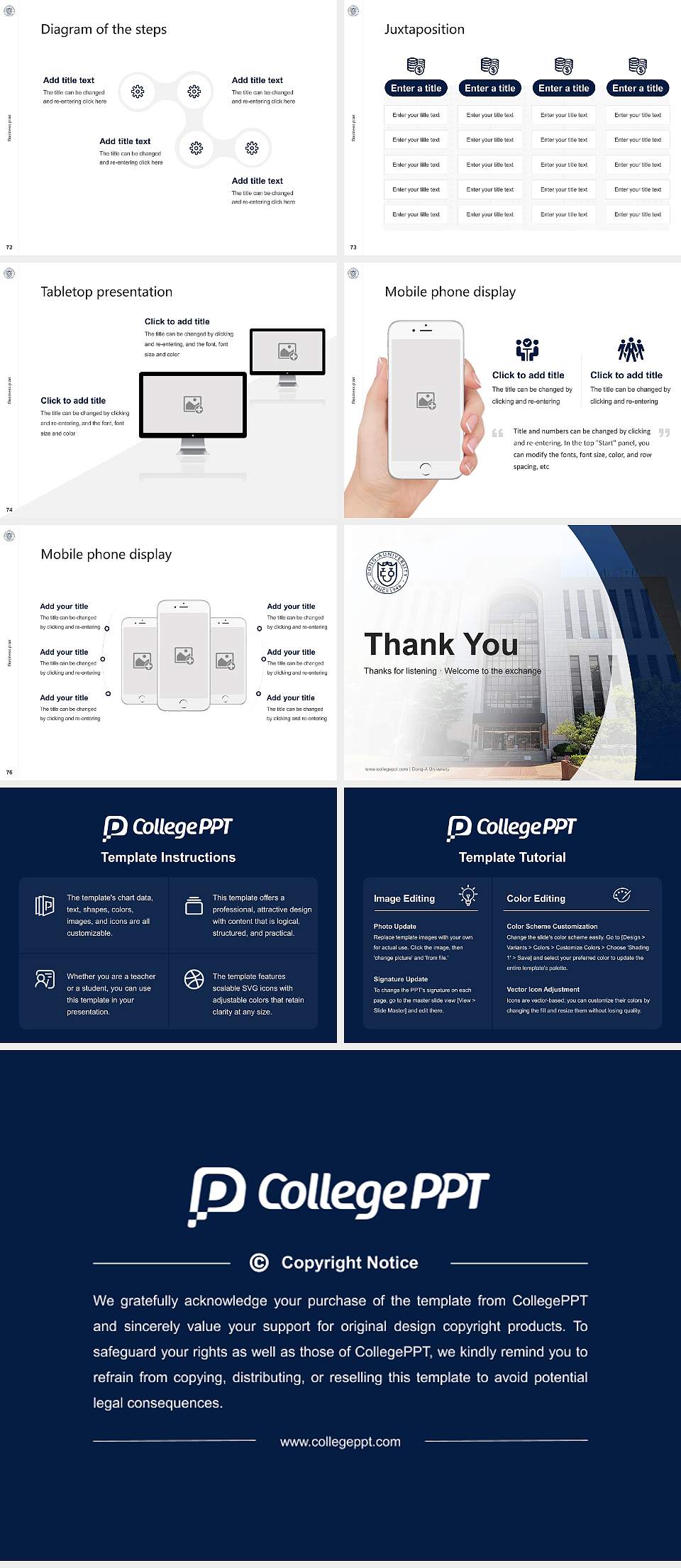 Dong-A University Competition/Entrepreneurship Contest PPT Template4:3 ratio PPT effect preview image9