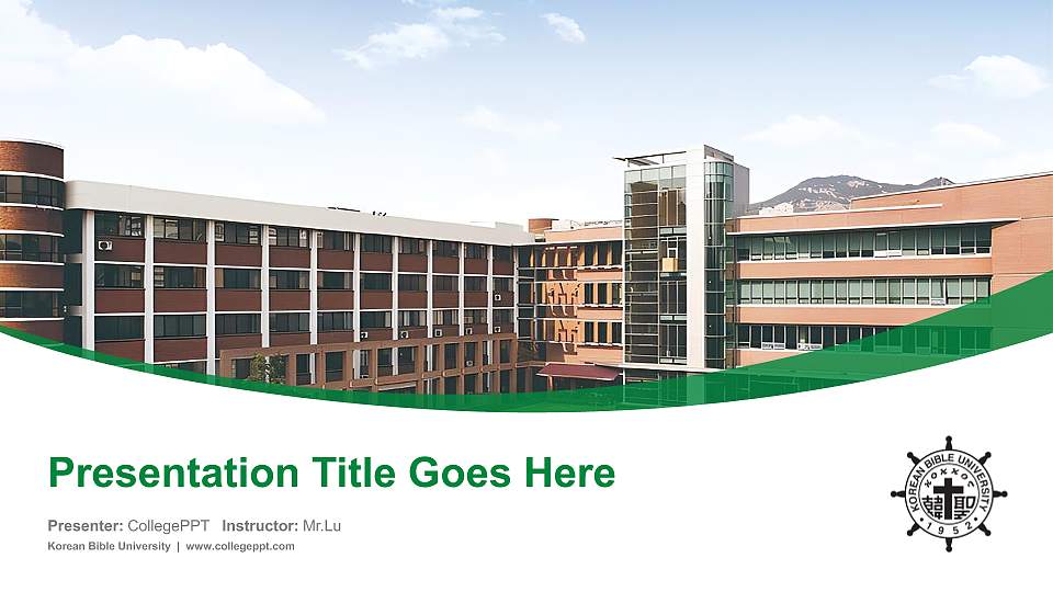 Korean Bible University Course/Courseware Creation PPT Template16:9 ratio PPT effect preview image