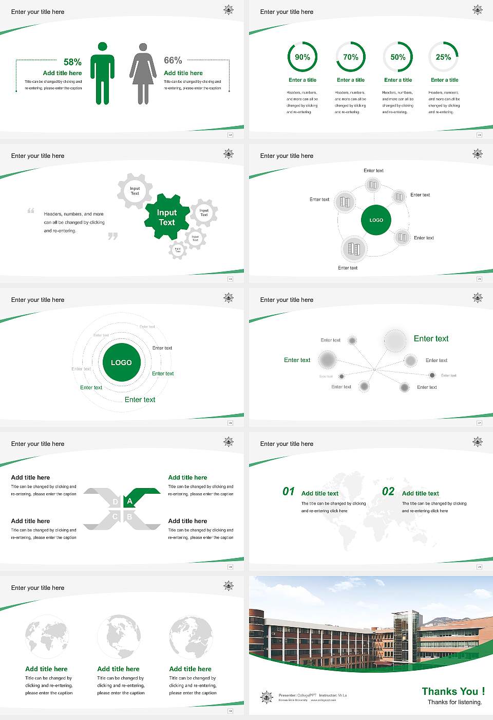 Korean Bible University Course/Courseware Creation PPT Template16:9 ratio PPT effect preview image4