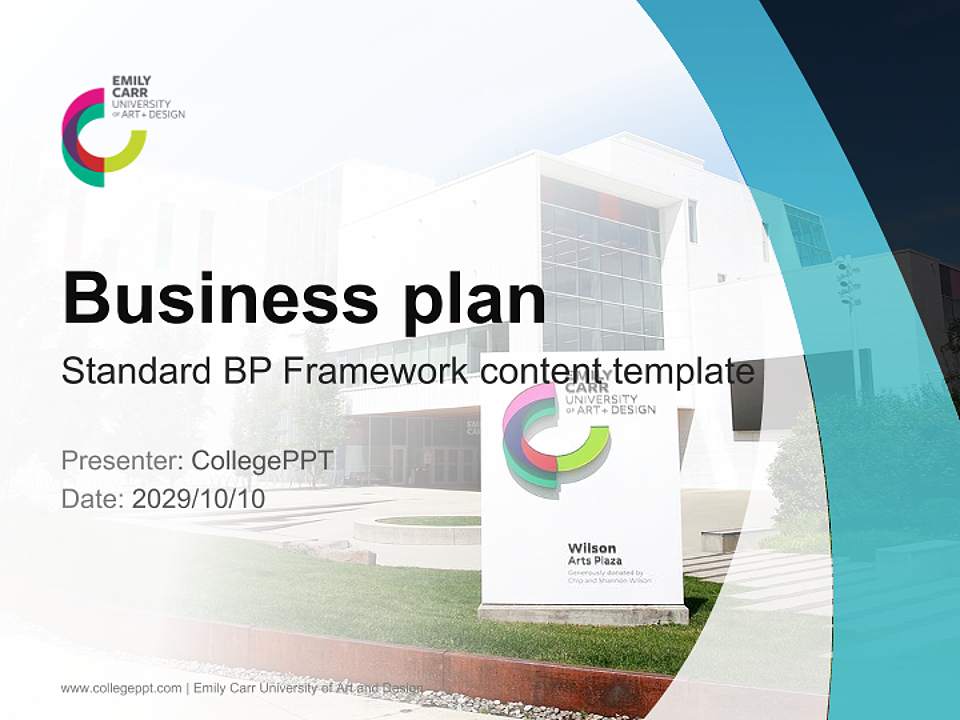 Emily Carr University of Art and Design Competition/Entrepreneurship Contest PPT Template4:3 ratio PPT effect preview image9