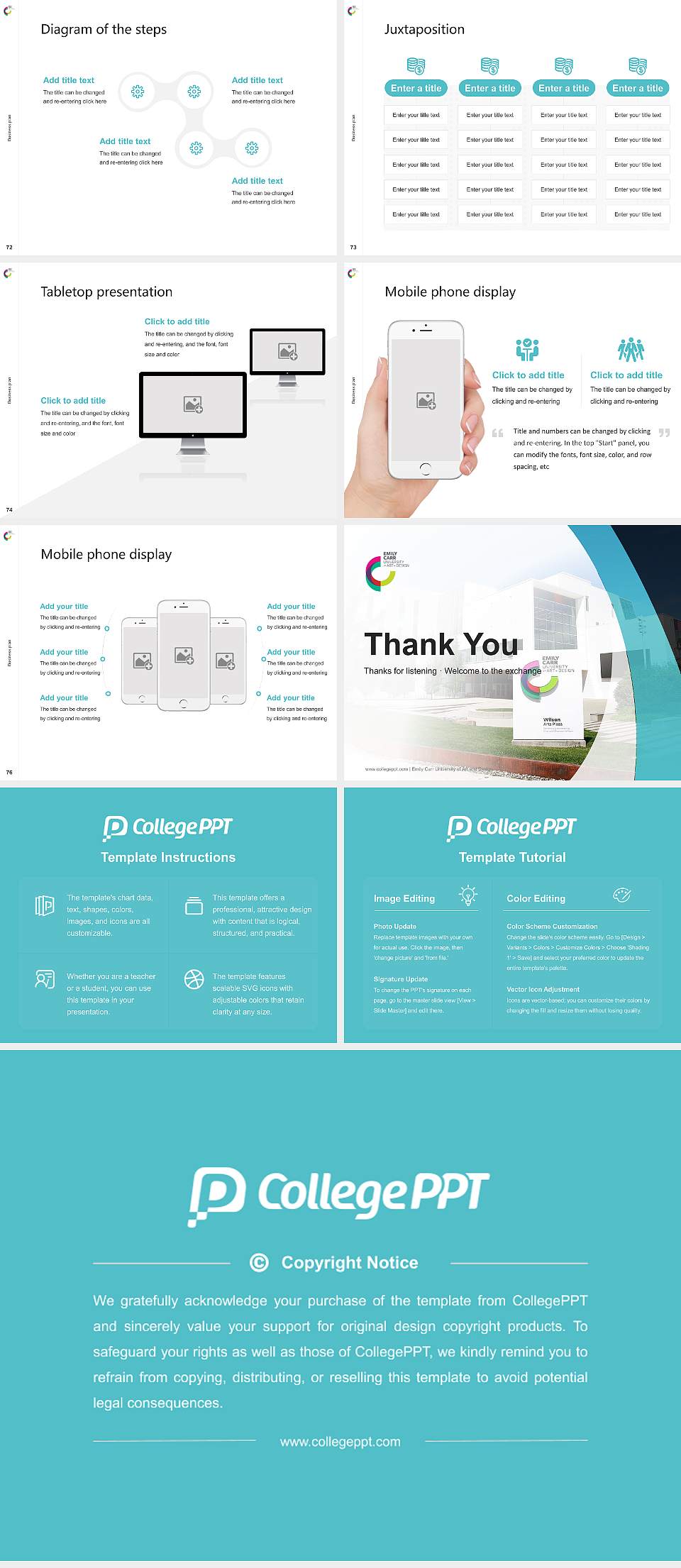 Emily Carr University of Art and Design Competition/Entrepreneurship Contest PPT Template4:3 ratio PPT effect preview image9