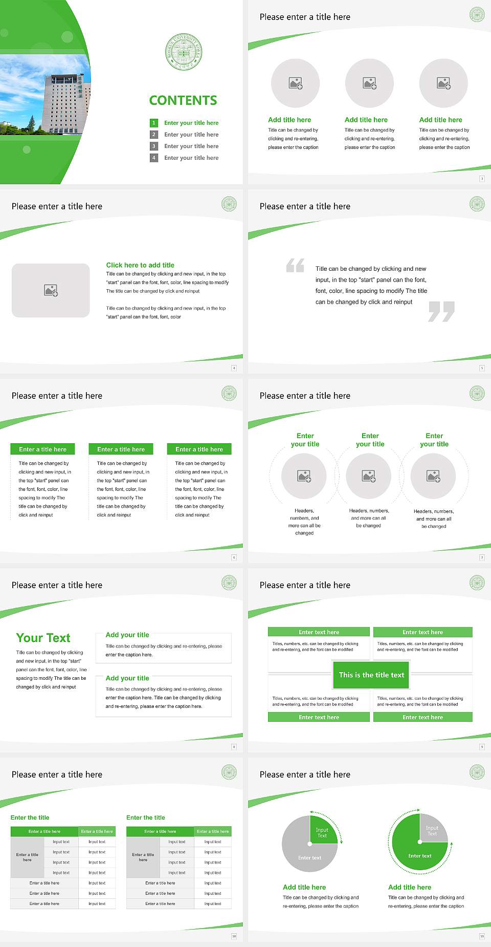 Konkuk University Course/Courseware Creation PPT Template4:3 ratio PPT effect preview image2