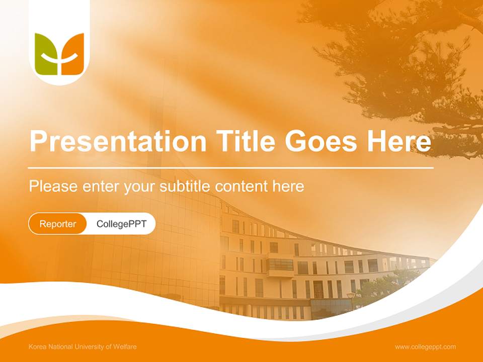 Korea National University of Welfare Lecture Sharing and Networking Event PPT Template4:3 ratio PPT effect preview image4