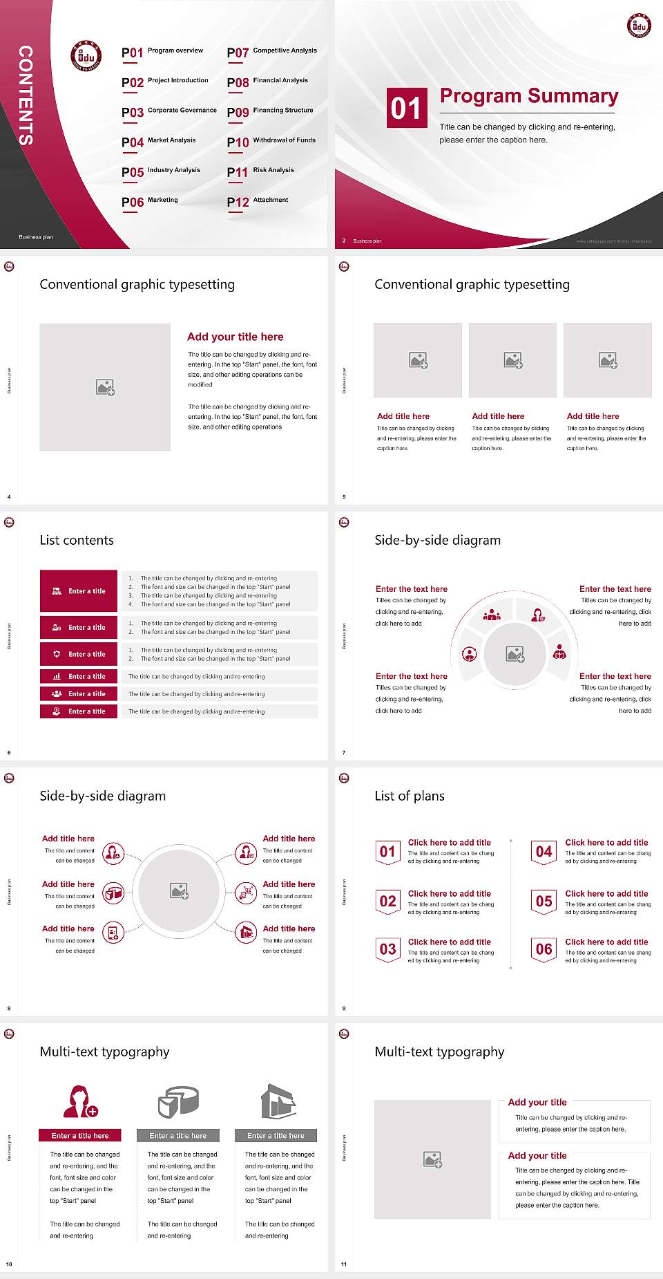 Induk University Competition/Entrepreneurship Contest PPT Template4:3 ratio PPT effect preview image2