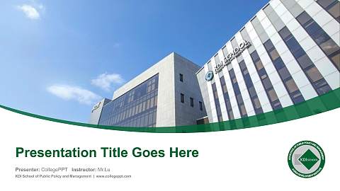 KDI School of Public Policy and Management Course/Courseware Creation PPT Template