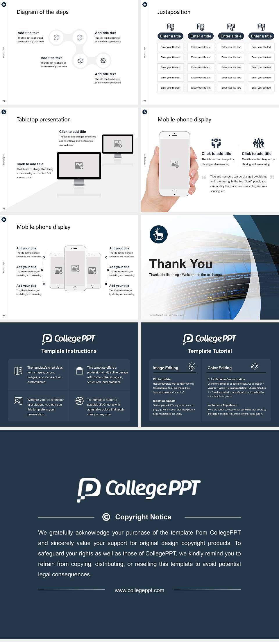University of Surrey Competition/Entrepreneurship Contest PPT Template4:3 ratio PPT effect preview image9
