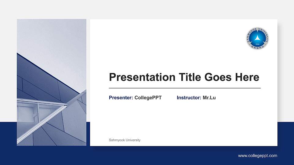 Sahmyook University General Purpose PPT Template16:9 ratio PPT effect preview image