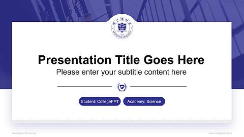 Kwangshin University National Scholarship Defense PPT Template