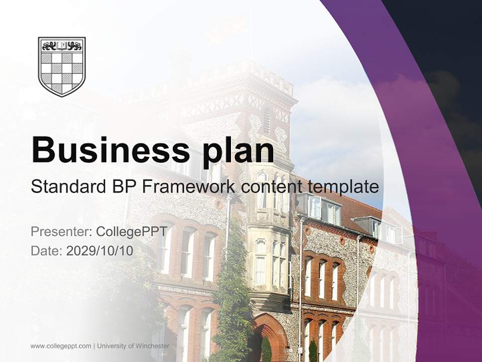 University of Winchester Competition/Entrepreneurship Contest PPT Template4:3 ratio PPT effect preview image9