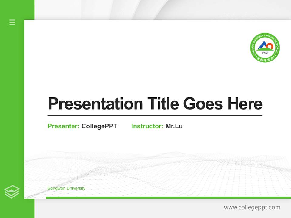 Songwon University Thesis Proposal/Graduation Defense PPT Template4:3 ratio PPT effect preview image5