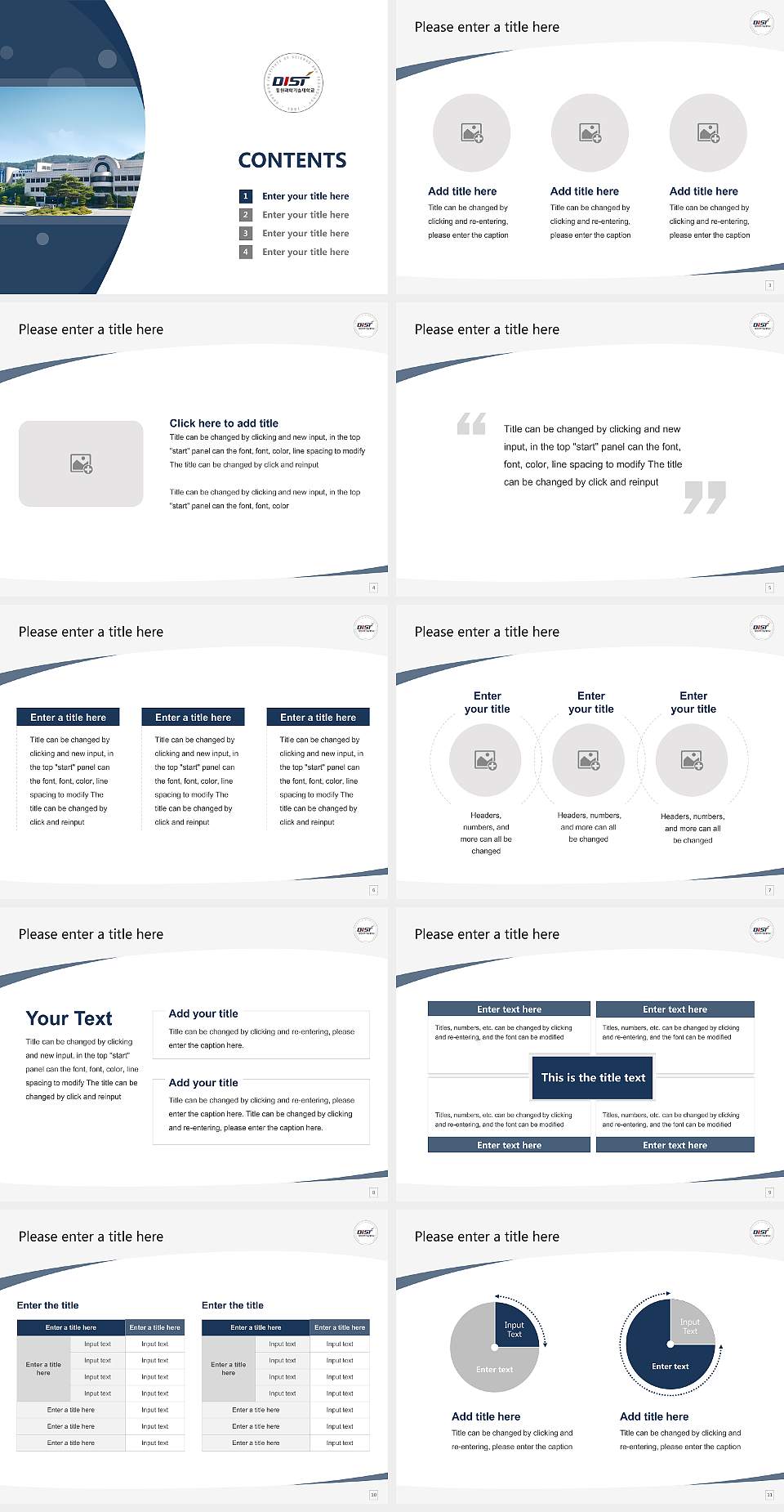 Dongwon Institute of Science and Technology Course/Courseware Creation PPT Template4:3 ratio PPT effect preview image2