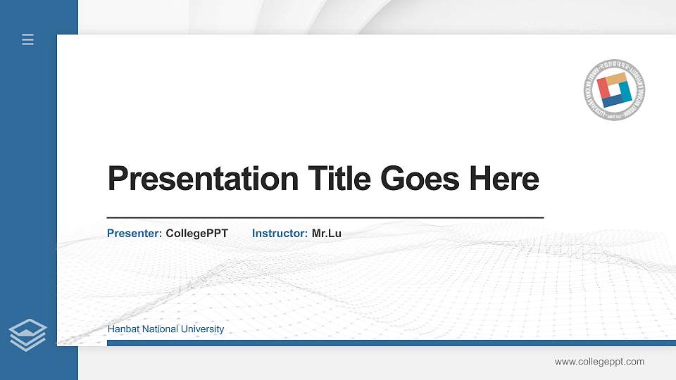 Hanbat National University Thesis Proposal/Graduation Defense PPT Template16:9 ratio PPT effect preview image