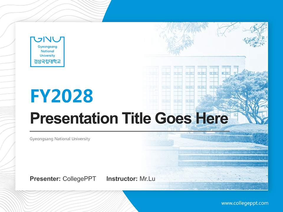 Gyeongsang National University Academic Presentation/Research Findings Report PPT Template4:3 ratio PPT effect preview image5